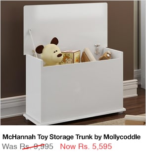 McHannah Toy Storage Trunk in White by Mollycoddle 