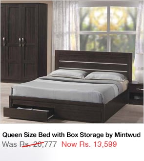 Queen Size Bed with Box Storage by Mintwud 