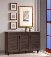 Jurou Three Door Shoe Cabinet in Two Tone Wenge Finish by Mintwud