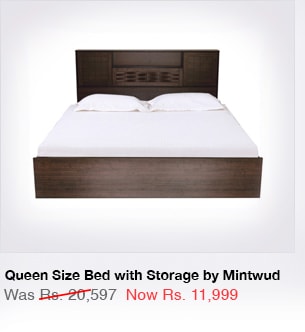 Queen Size Bed with Storage by Mintwud 