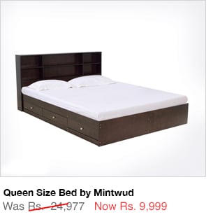 Queen Size Bed with Box Storage by Mintwud 