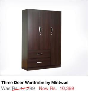 Three Door Wardrobe by Mintwud 