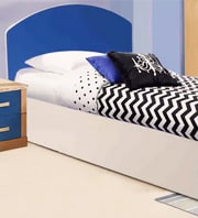 Aqua Splash Kids' Bed in White & Blue Finish by Kids Fun Furniture