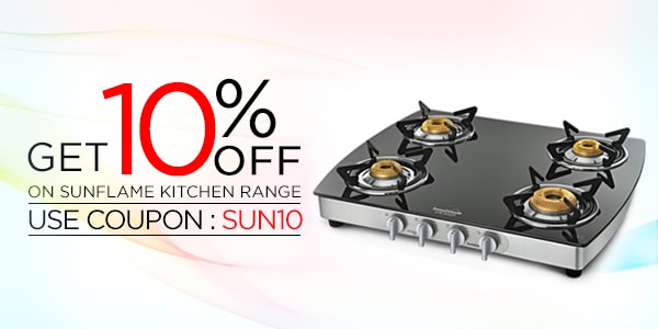 Get 10% off on Sunflame Kitchen Range | Use coupon - SUN10