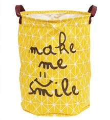 Story@Home Fabric Yellow Foldable Laundry Bag Basket