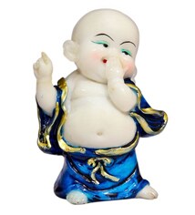 Blue Polyresin Laughing Buddha Idol by Forever